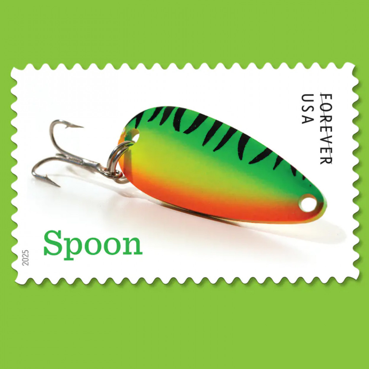 2025 Freshwater Fishing Lures Forever Stamps, Sheetof 20