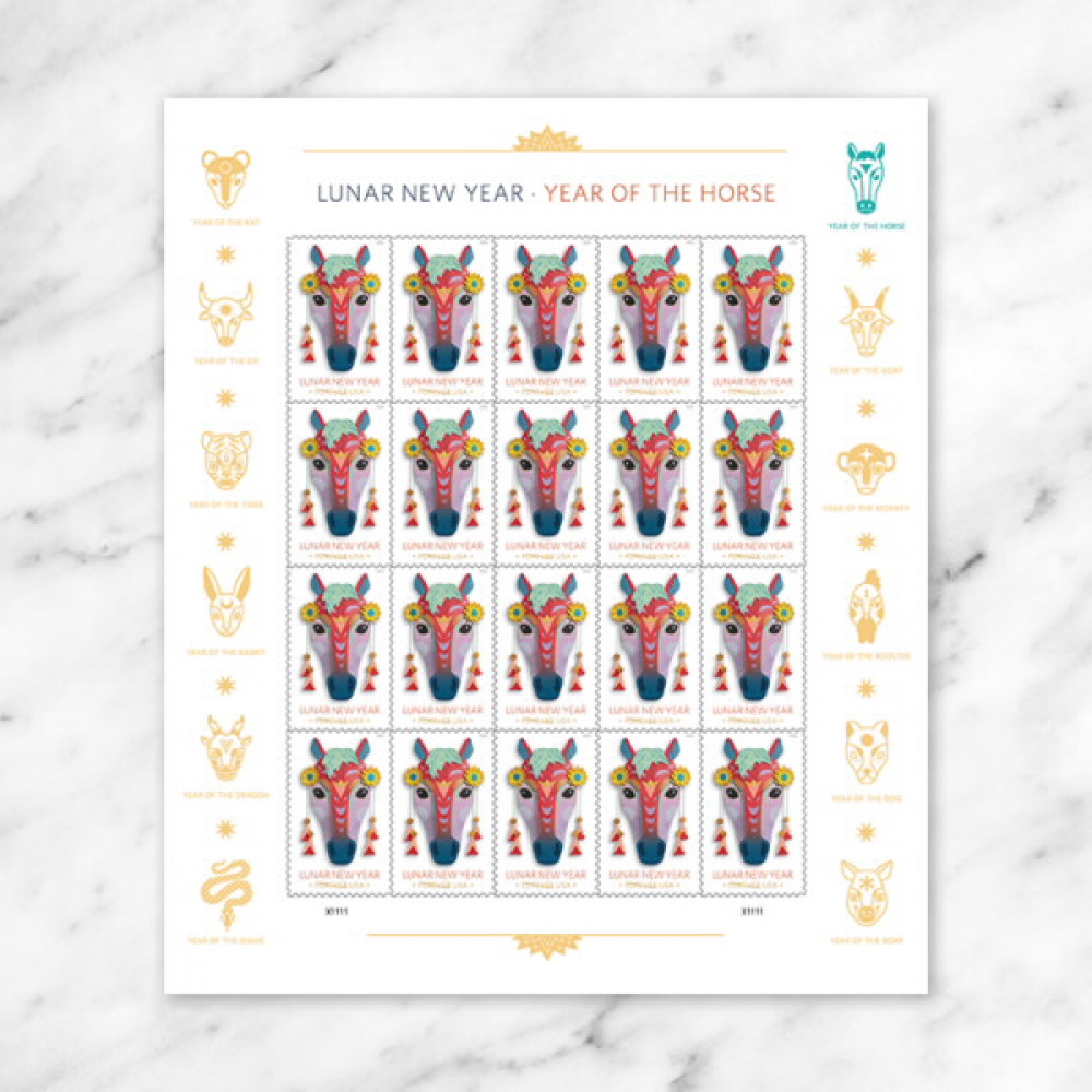 (2026) Lunar New Year: Year of the Horse Stamps, Sheet of 20