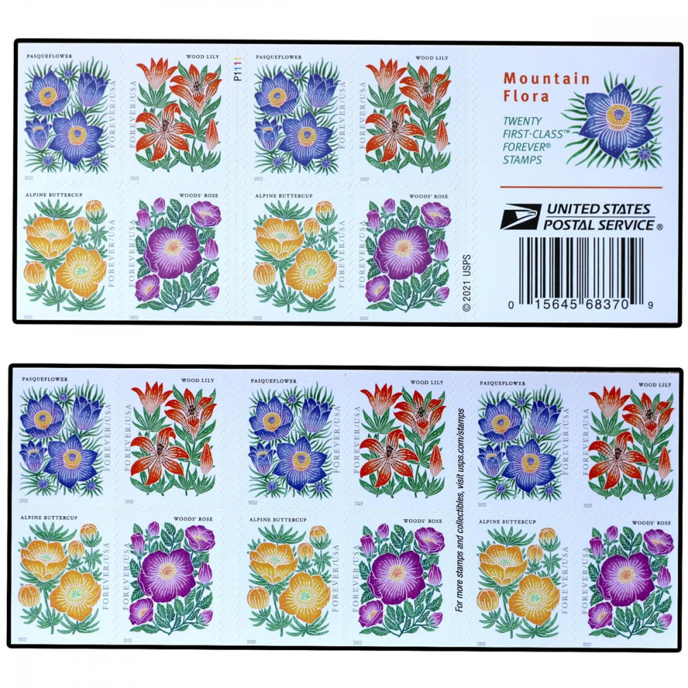 (2022) USPS Mountain Flora First-Class Forever Stamps